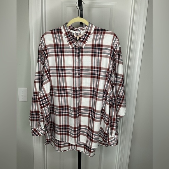 Barbour Bethwin Cloud Check Plaid Button Front Shirt, NWT - Picture 3 of 14